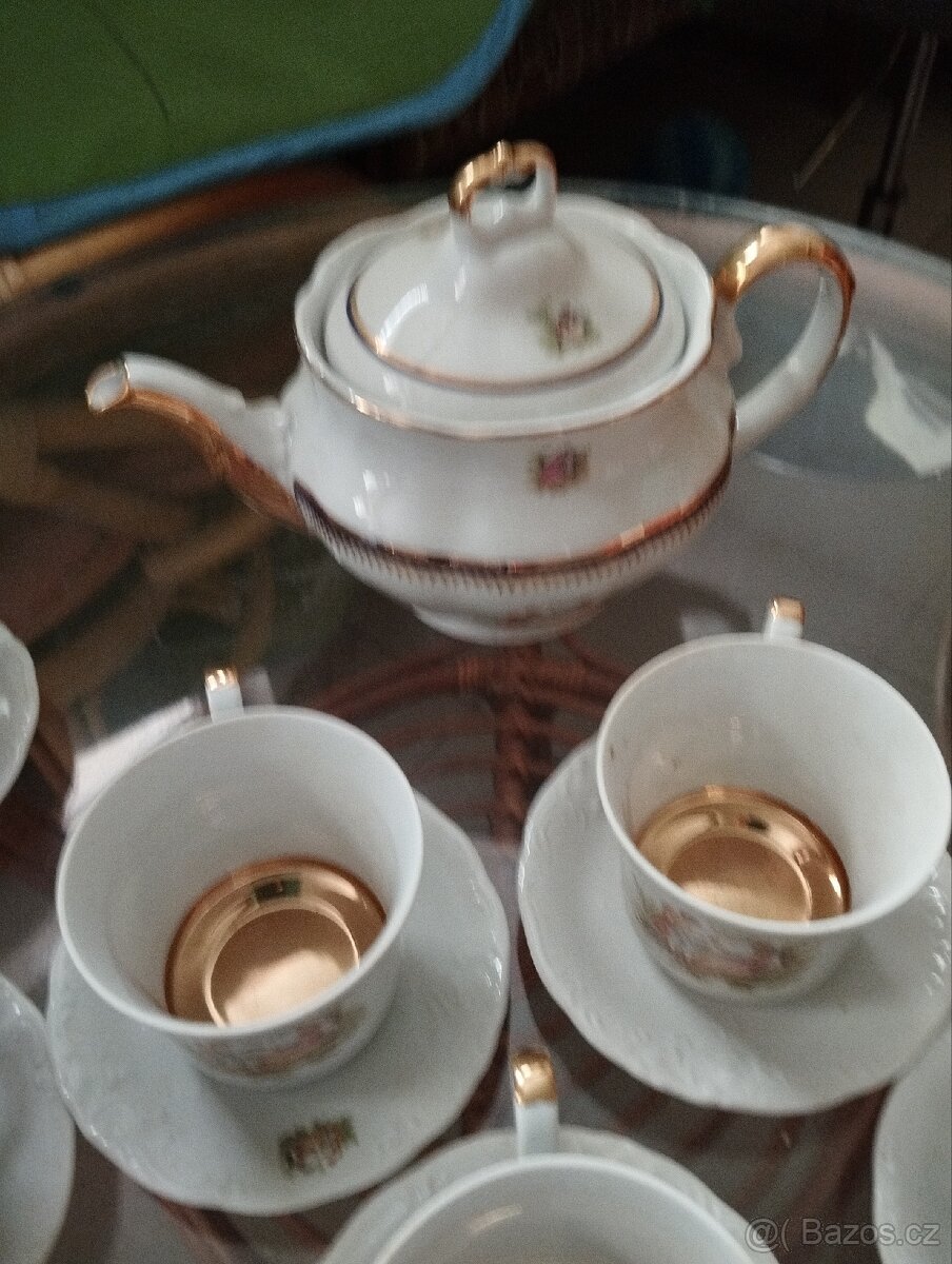 Krásný starožitný kávový servis unikátní - 2