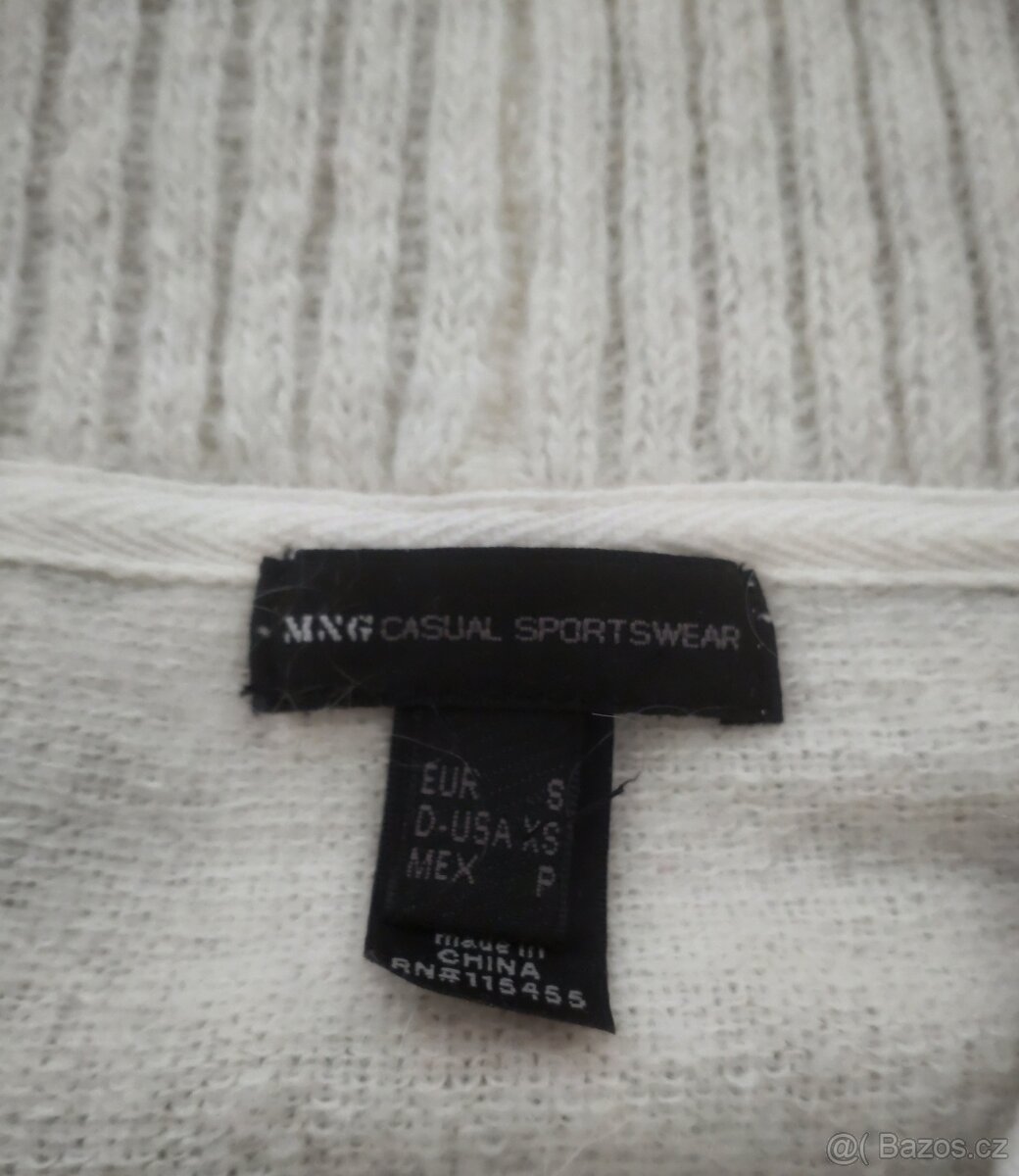 Bílý svetr velikost S, značka Mango - 2