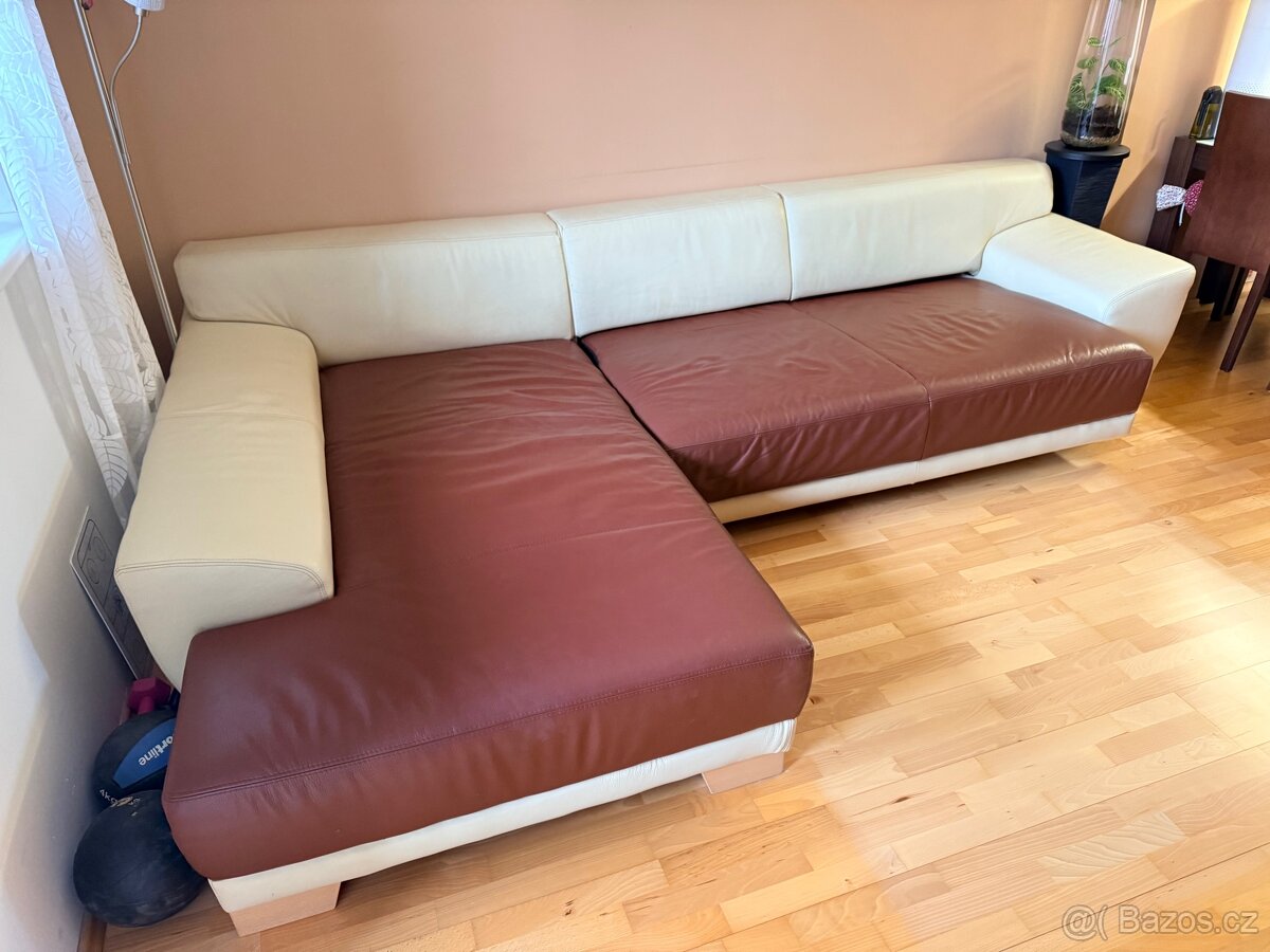 Rohova kozena rozkladaci sedacka - 2