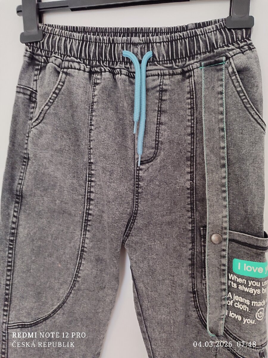 Džíny a joggery pro kluka 8-10 let - 2