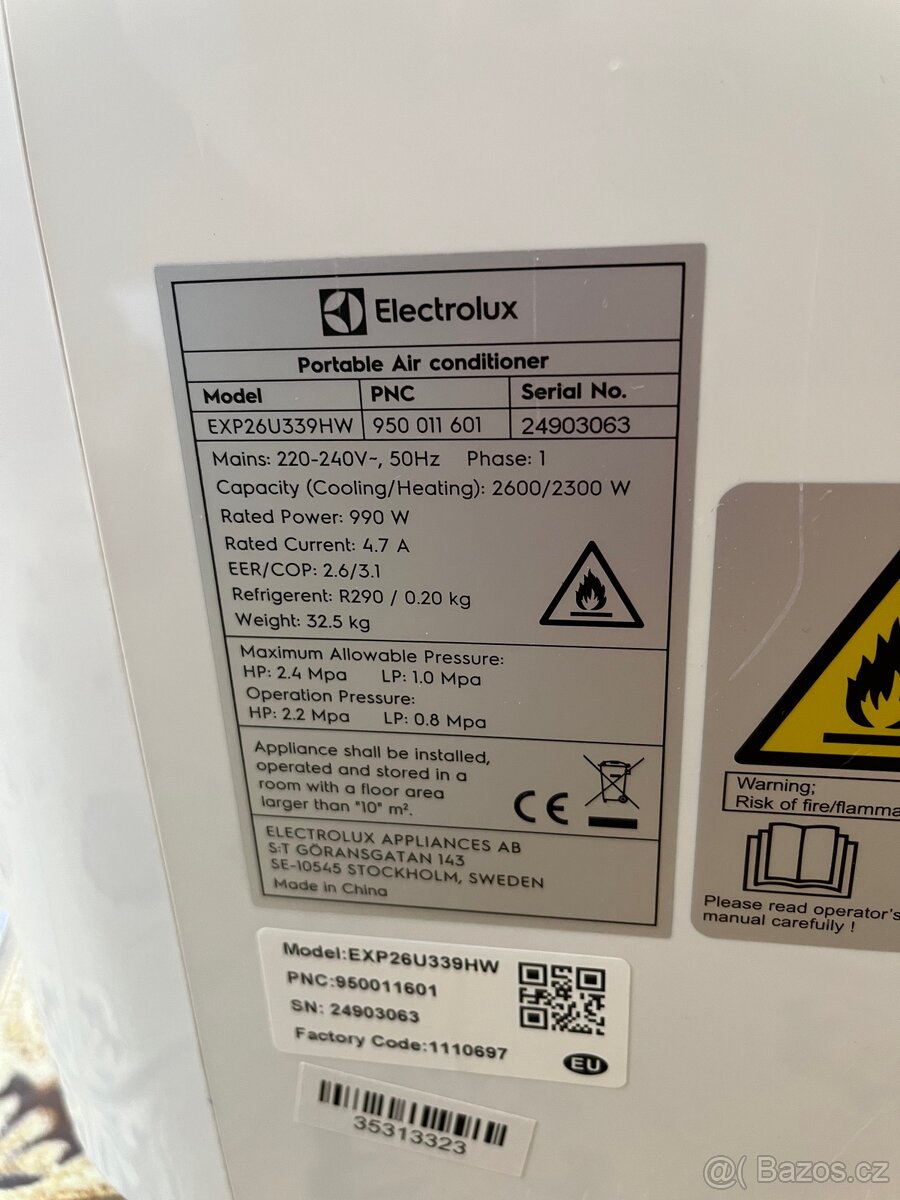 Přenosná klimatizace Electrolux - 2