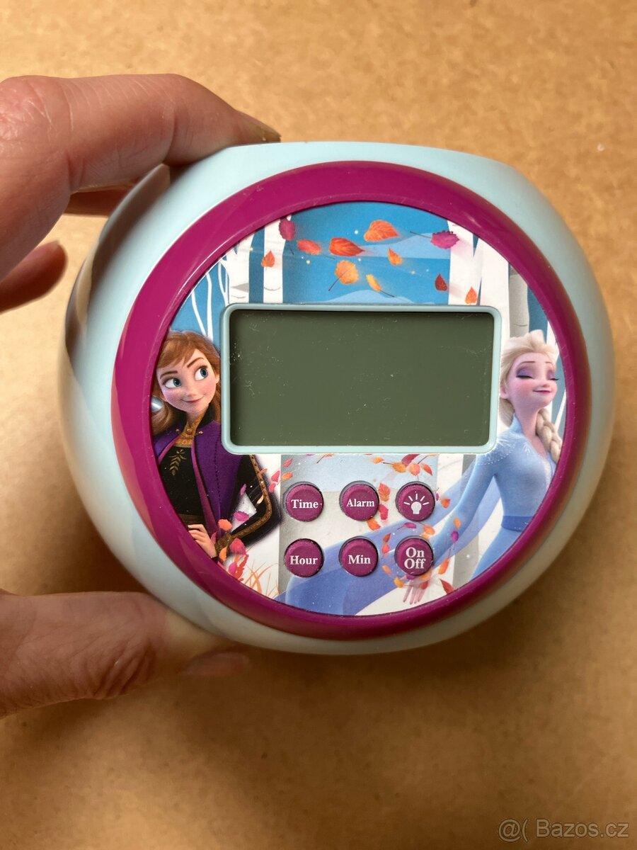 Hodiny s budíkem a světlem Frozen Ledové království - 2