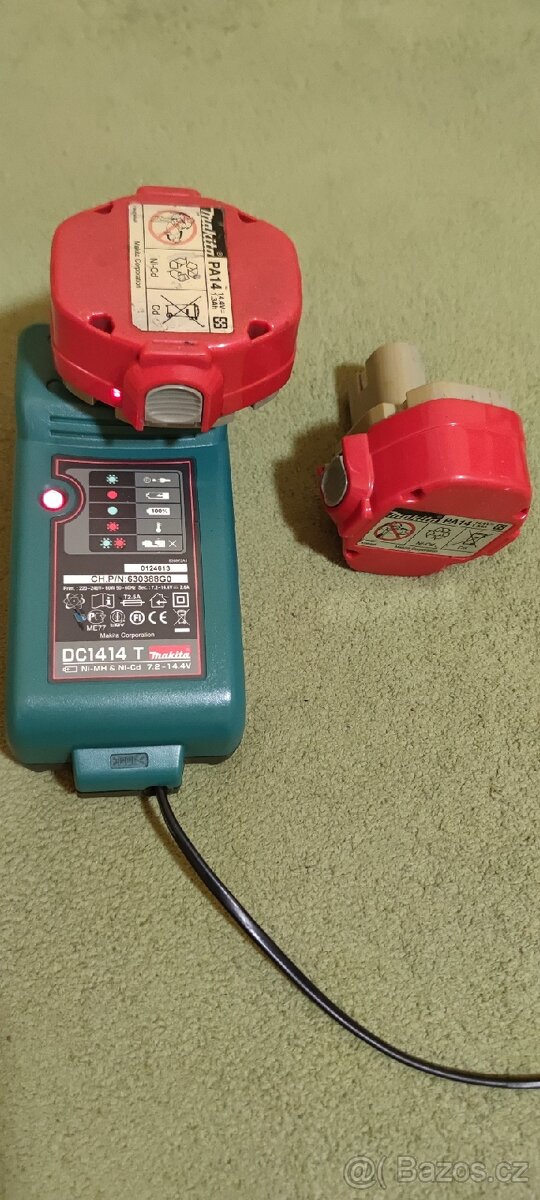2 baterky Zn: Makita na profi vrtačku+nabíječka Makita - 2