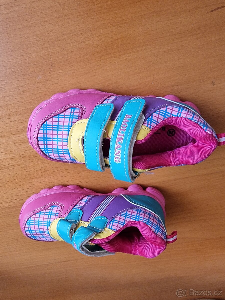 Dětské botasky tenisky botičky boty dívčí růžové - 2