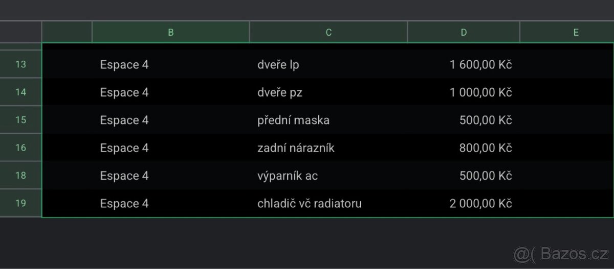 Náhradní díly na auto renault espace 4 - 2