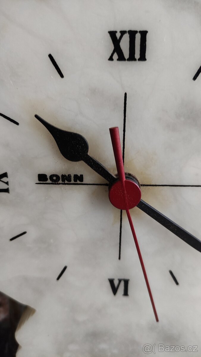 Hodiny mramorové sloupové krbové Bonn ULS Germany - 2