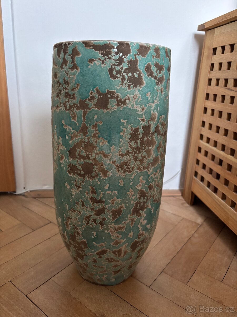 Tyrkysový velký květináč Holflor - 2