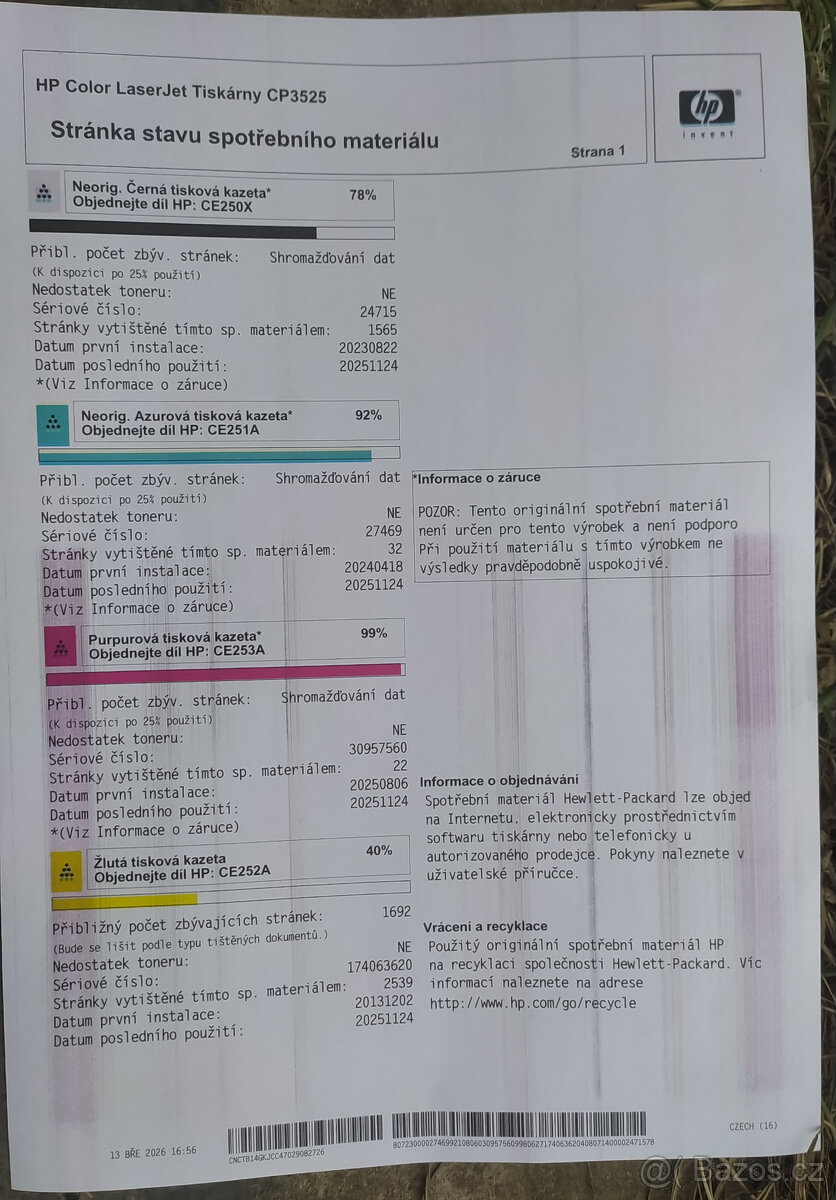 HP Laserjet CP3525dn - 2