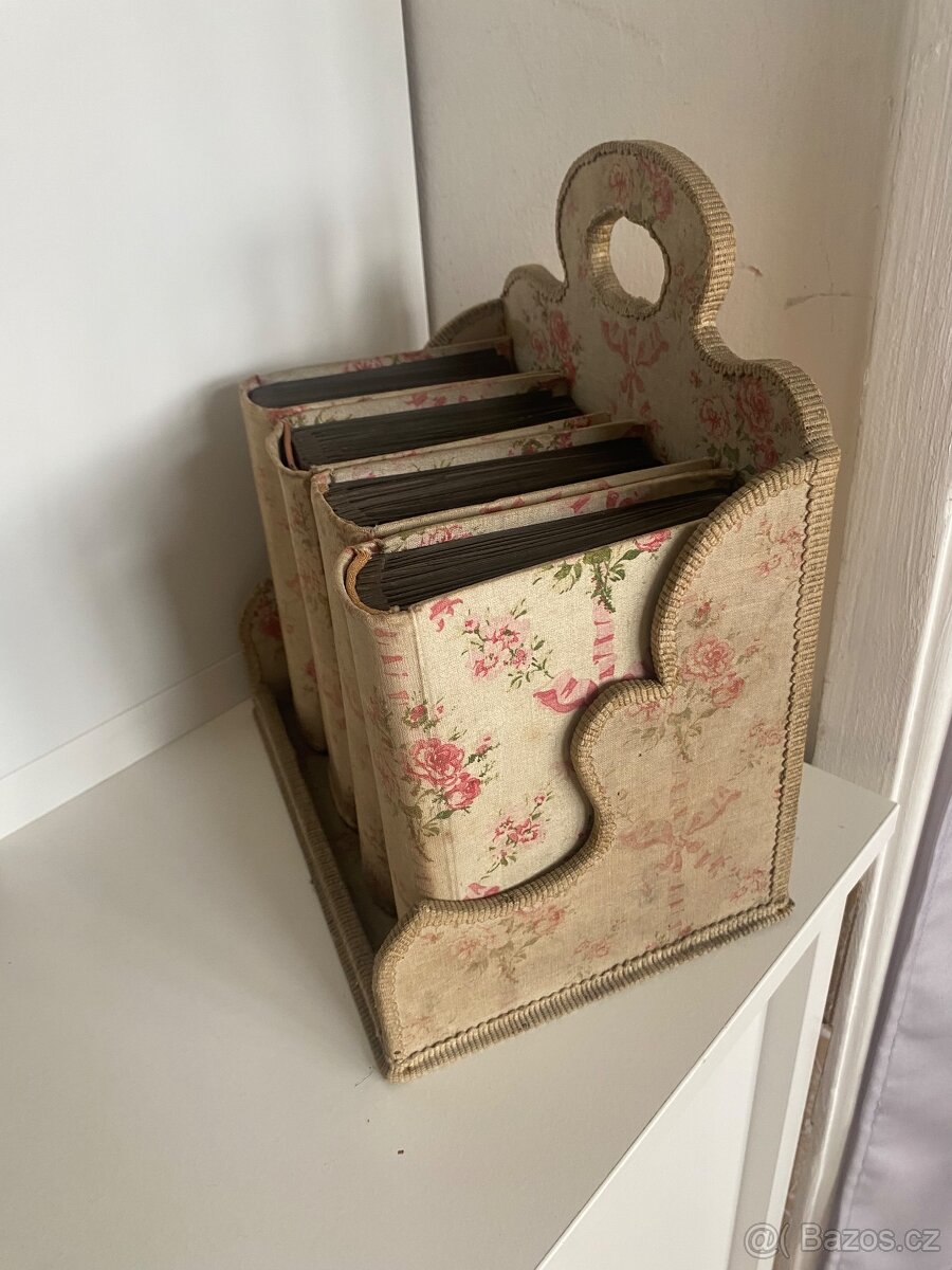 Secesní fotoalba - sada s policí - 2