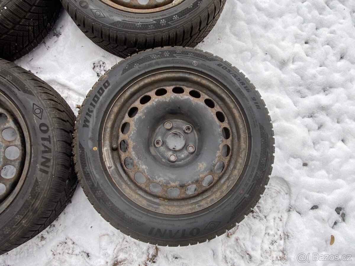 72. sada zimní kola 205/55 r16 5x112 VW škoda seat audi - 2