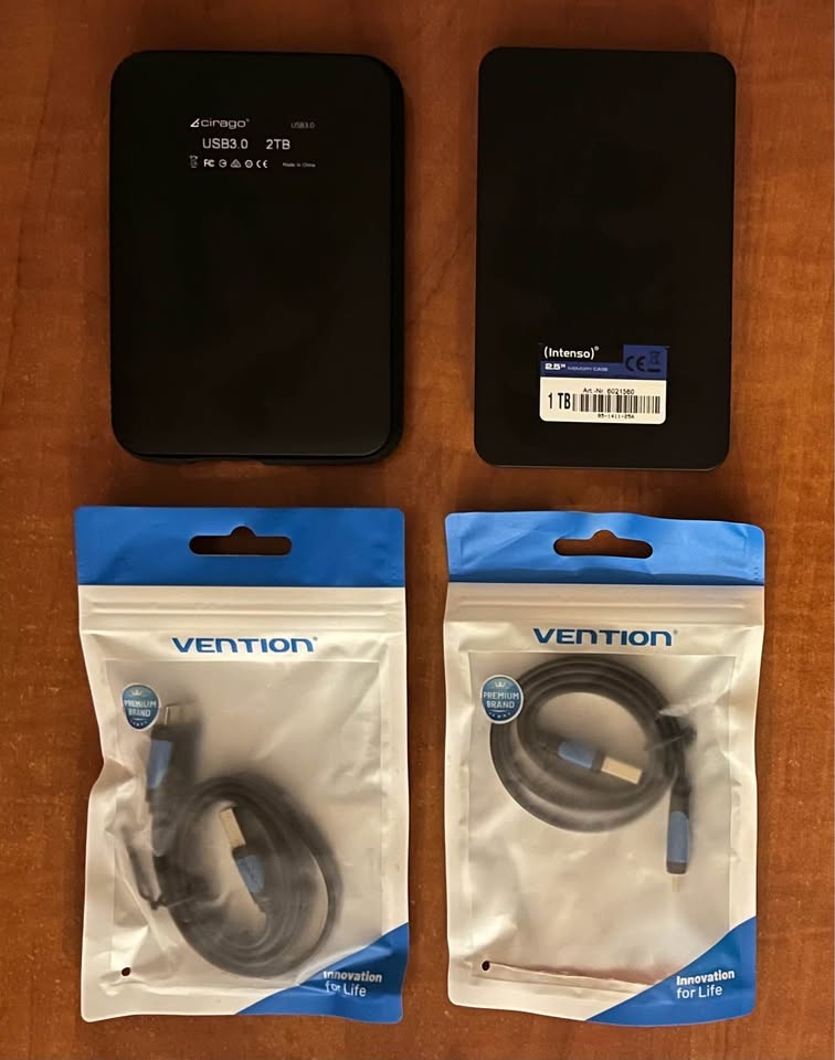 Externí USB 3.0 2,5” HDD cirago 2TB+Intenso USB 2,5” HDD 1TB - 2