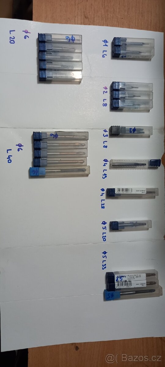 Tvrdokovova kulova fréza Atorn d1-d10 - 2