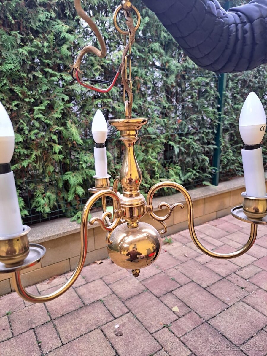 Starožitný lustr 3 ramenný - 2