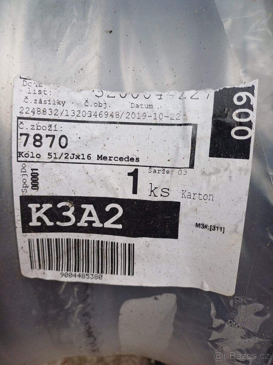 Disk 51/2Jx16 Mercedes - 2