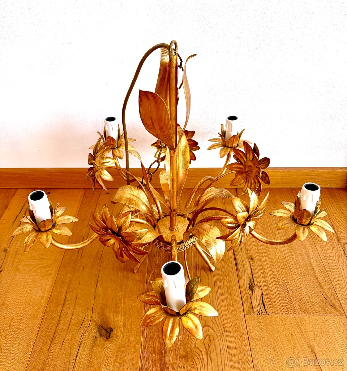 Starý romantický kovaný lustr - 2