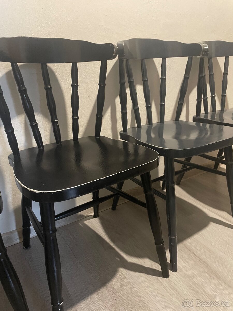 4x dřevěná židle - 2