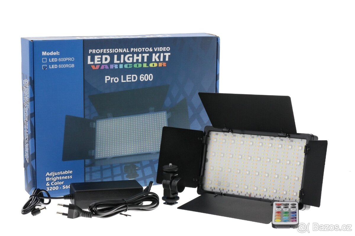 LED RGB světlo LED600 – Výkonné 40W + stativ - 2