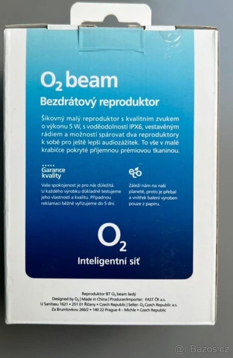 Bezdrátový reproduktor O2 beam šedá - nový - 2