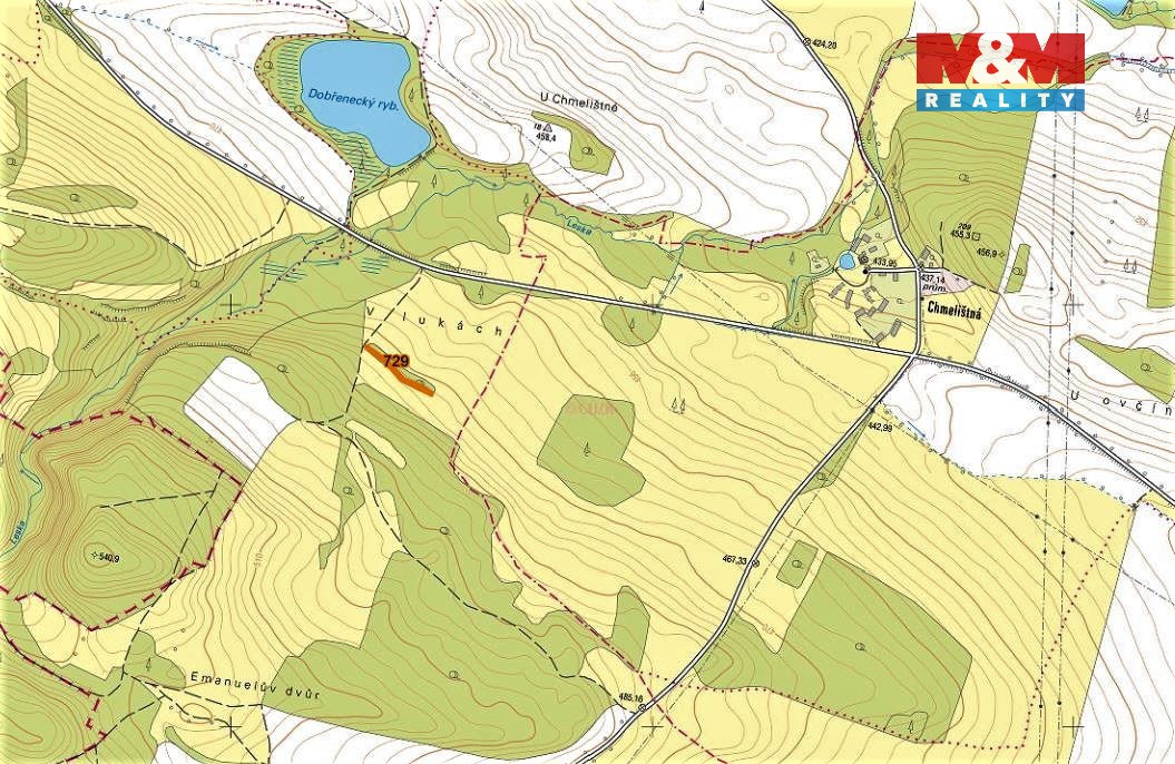 Prodej louky, 1385 m², Mašťov-Dobřenec - 2