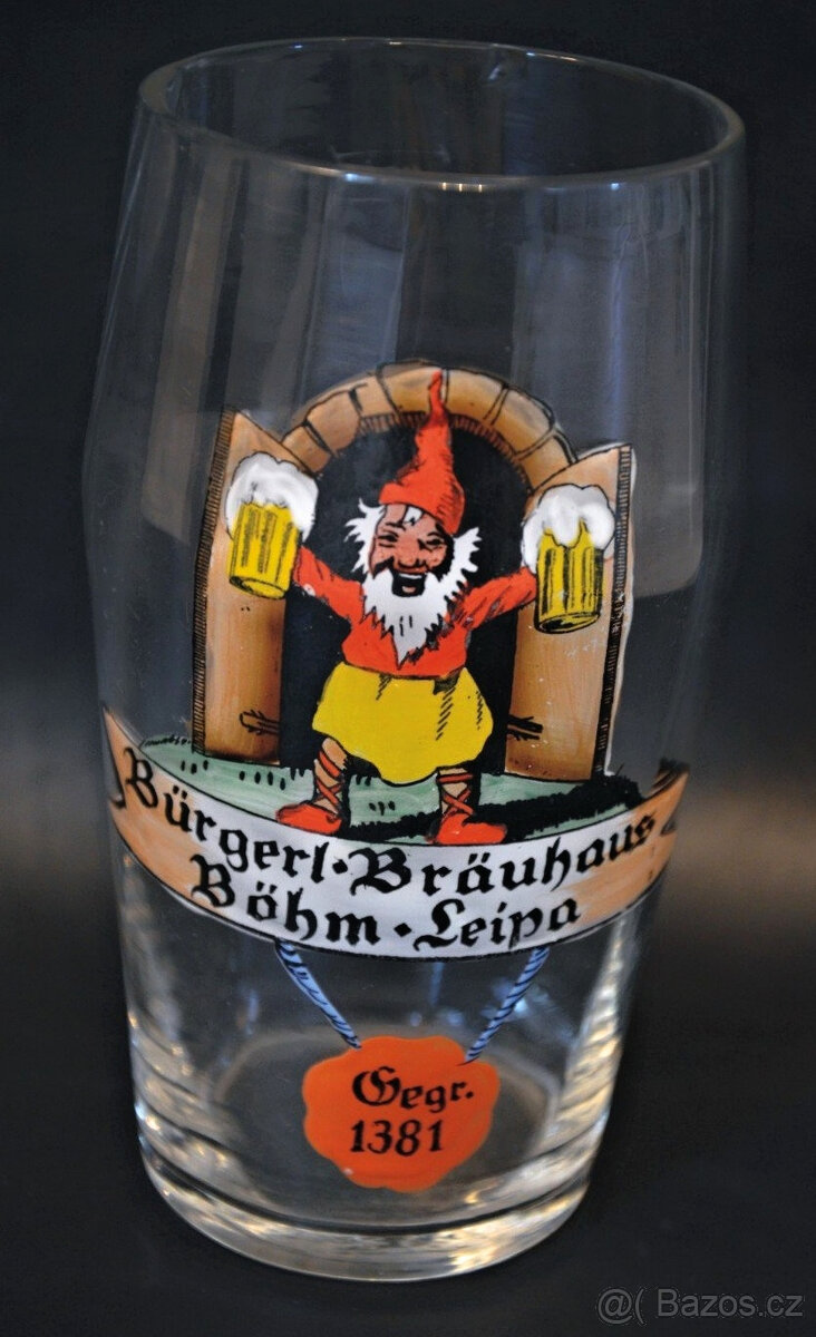 Pivní sklo sklenice půllitry tretinky cedule lahve 25 - 2