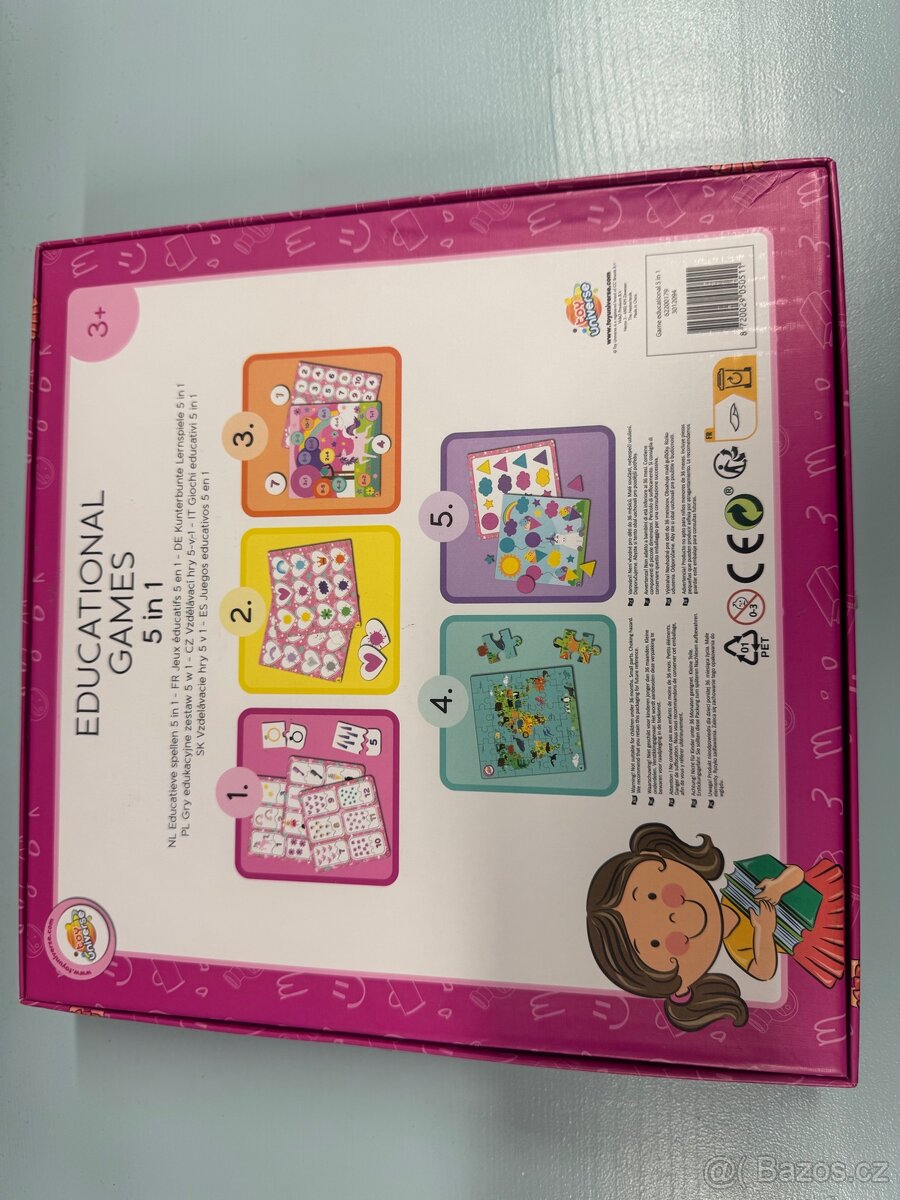 Edukační hra pro děti od 3let 5v1 a puzzle kostky - 2