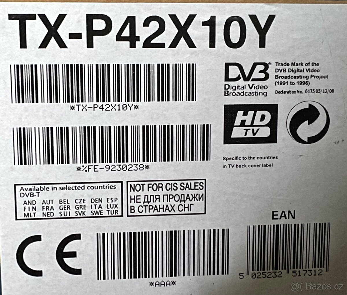 Panasonic - plasma, TX-P42X10Y - 2