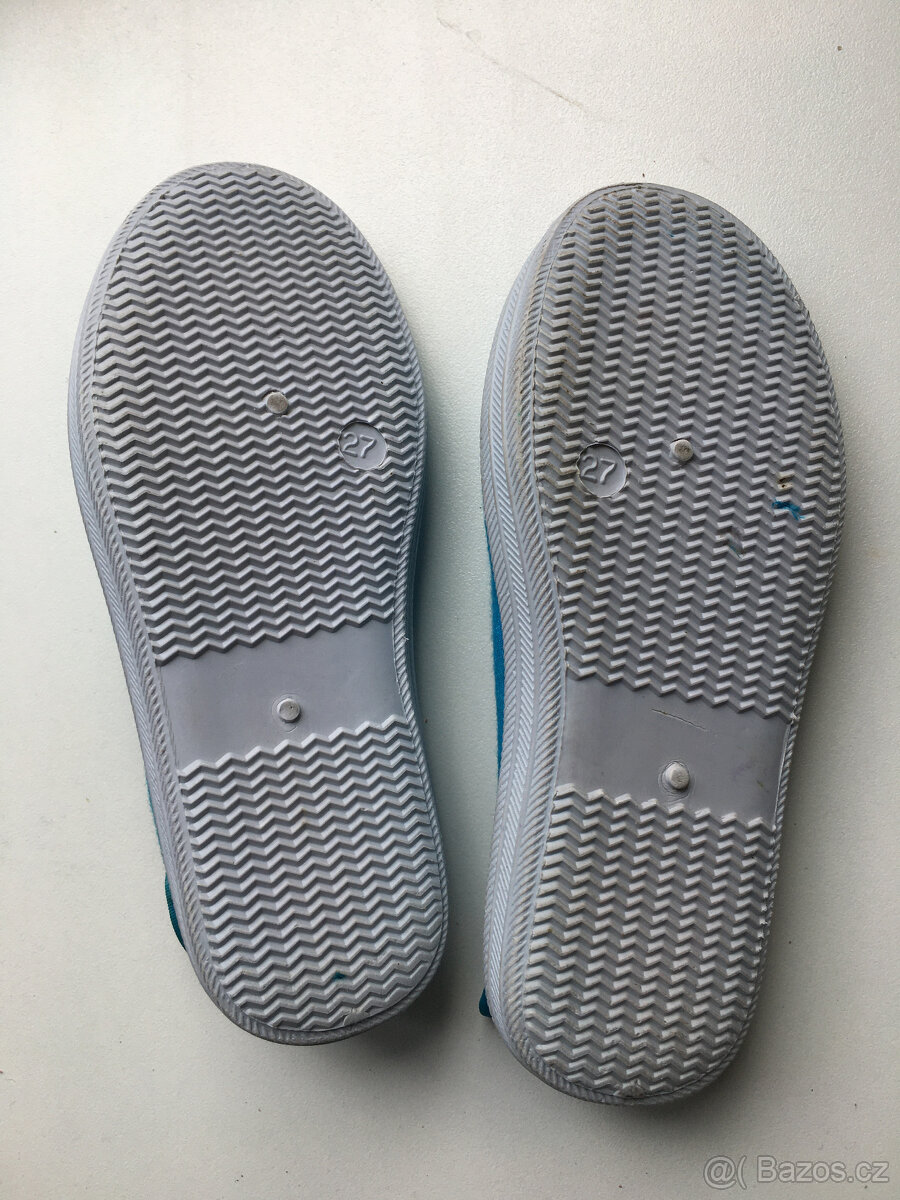 Tyrkysové nazouvací boty vel. 27 - 2