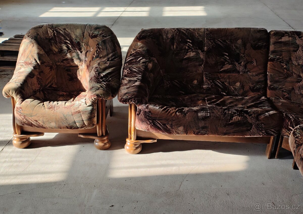 Holandský nábytek sedací souprava + křeslo - 2