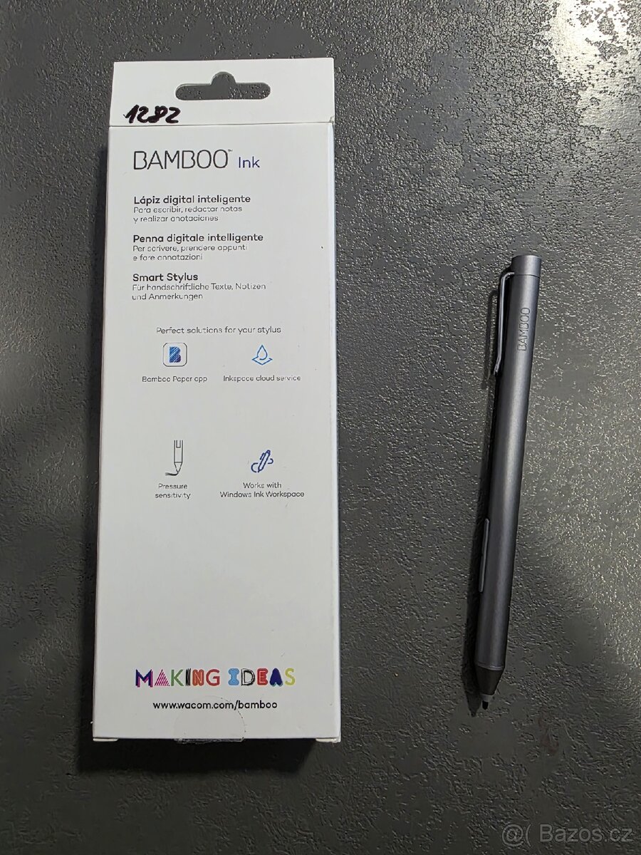 Stylus Wacom Bamboo Ink (2. generace) – šedý - 2