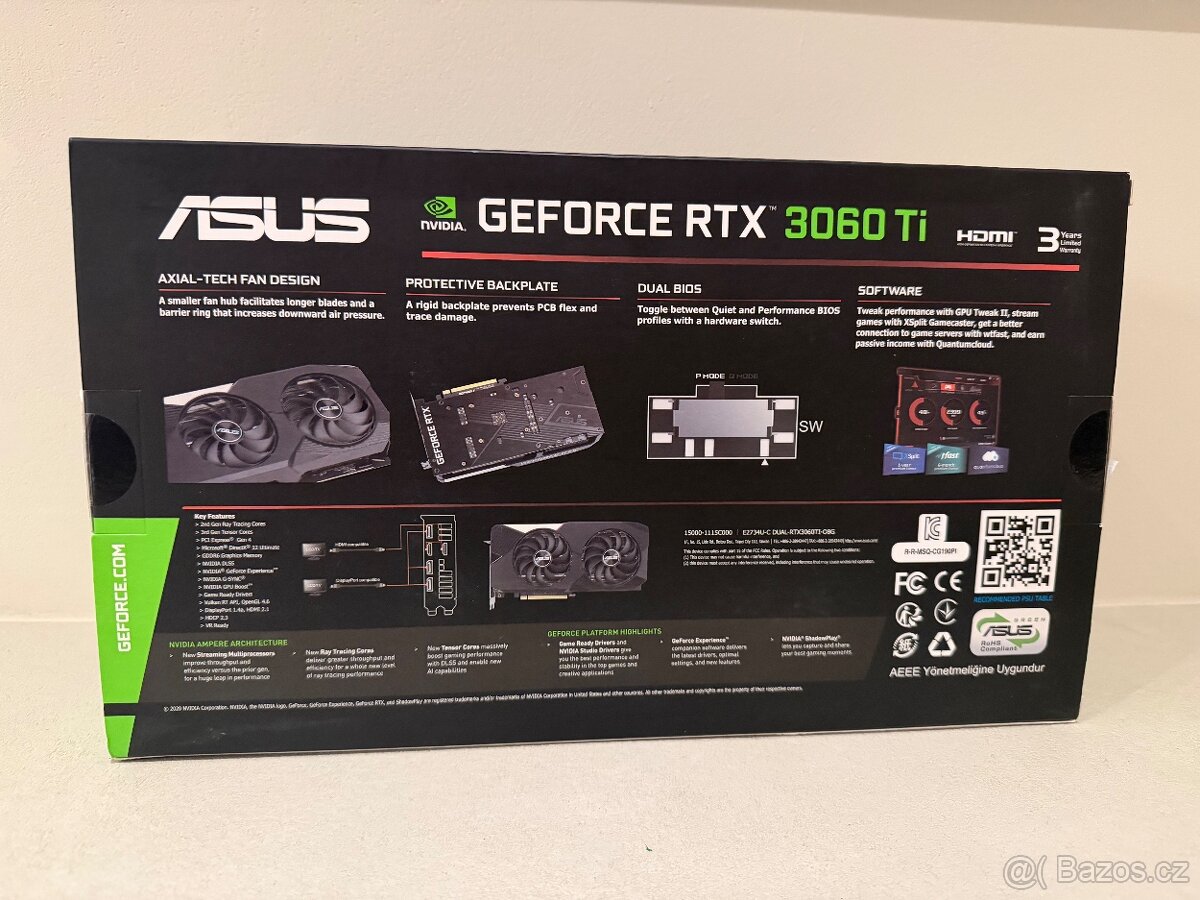 Prodám: Grafická karta ASUS GeForce RTX 3060 Ti - 2