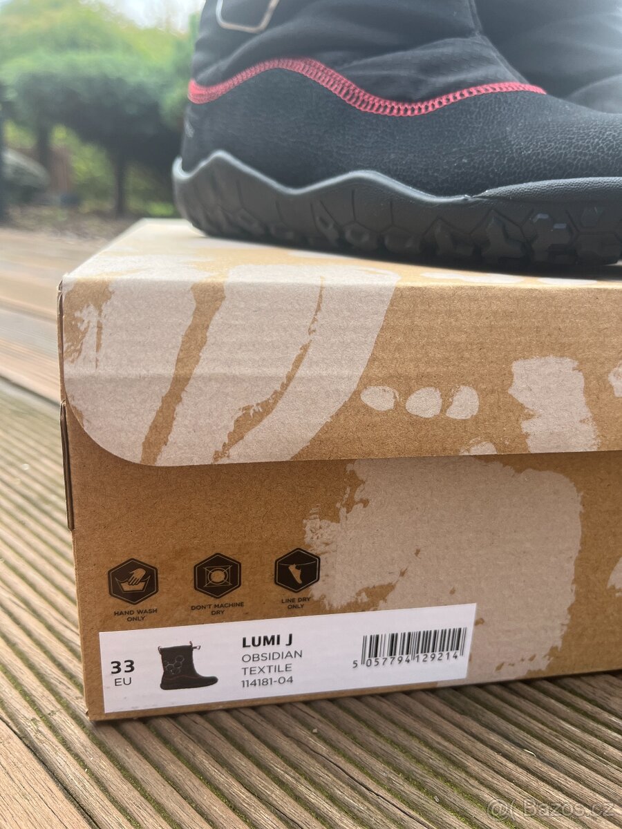 Vivobarefoot Lumi J Obsidian textile vel. 33 - 2