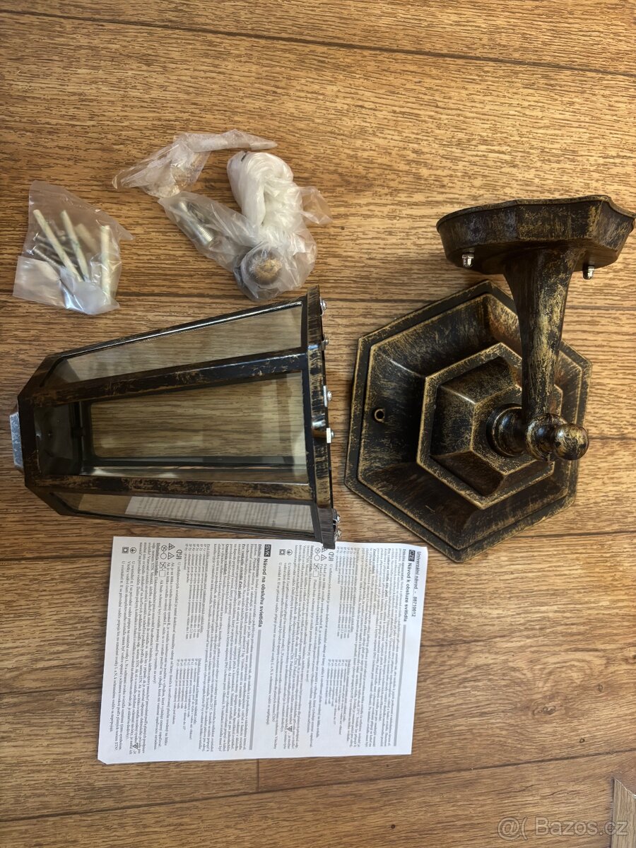 Venkovní osvětlení nástěnné lucerna s patinou - 2