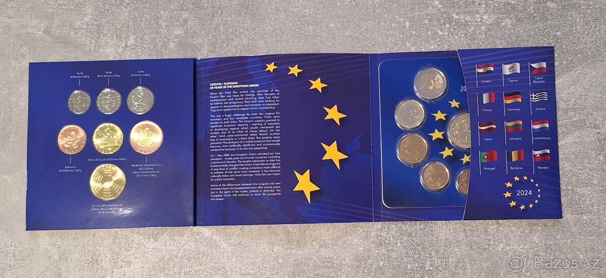 Sada oběžných mincí Vstup ČR a SR do EU 2024 - 2
