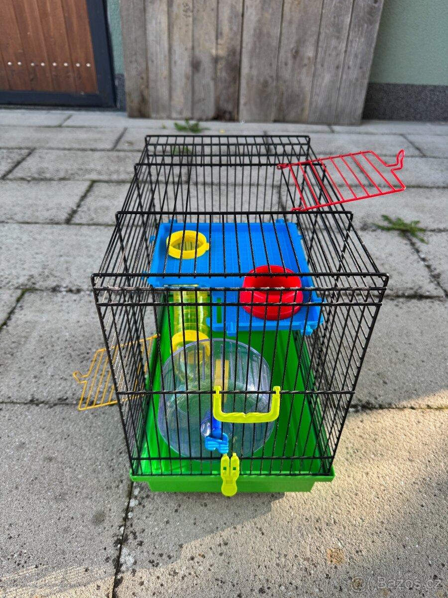Klec pro křečka s kolečkem (rozměry 35x23x37 cm) - 2