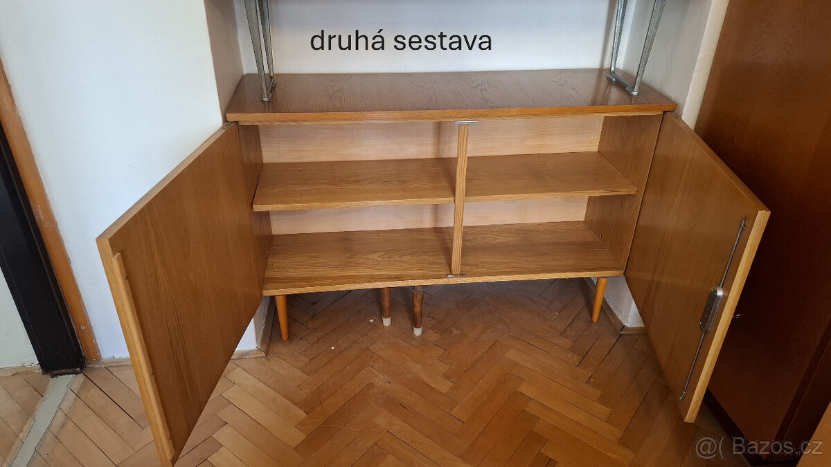 Retro skříňka, police - 2