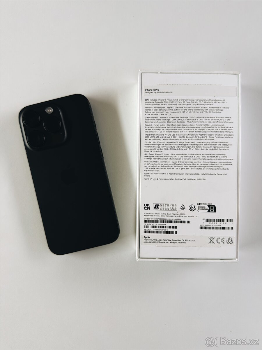 iPhone 15 pro 128gb černý titan - 2