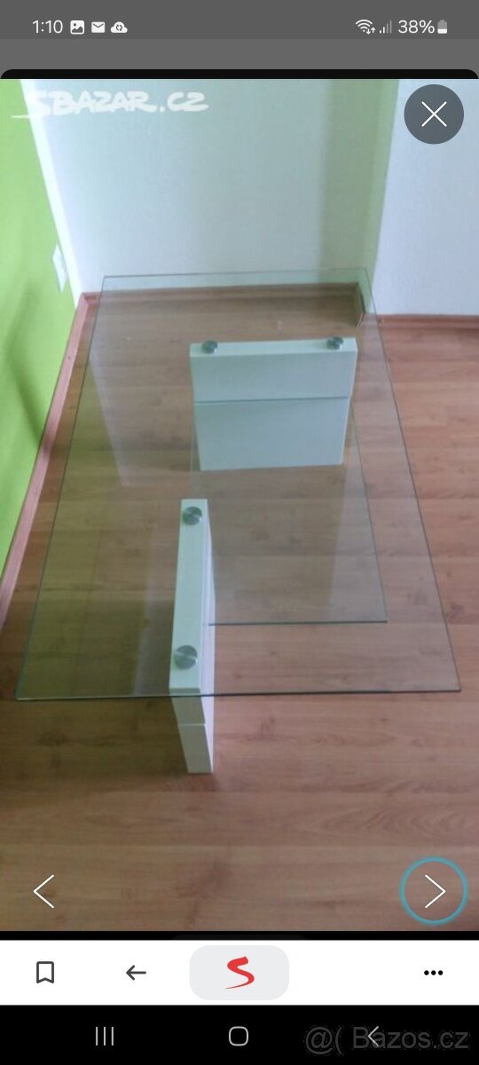 Luxusni konferencni stolek skleneny - 2