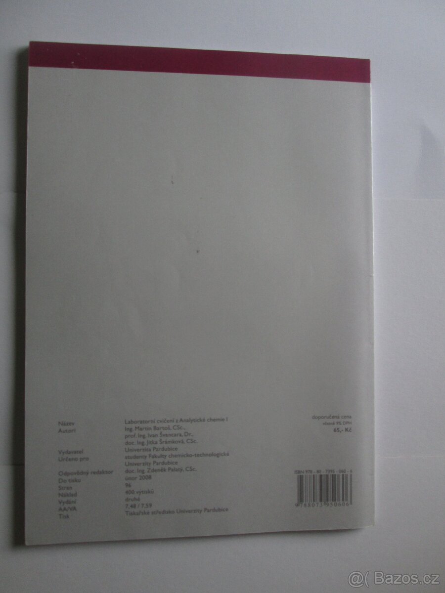 Laboratorní cvičení z Analytické chemie I použité - 2