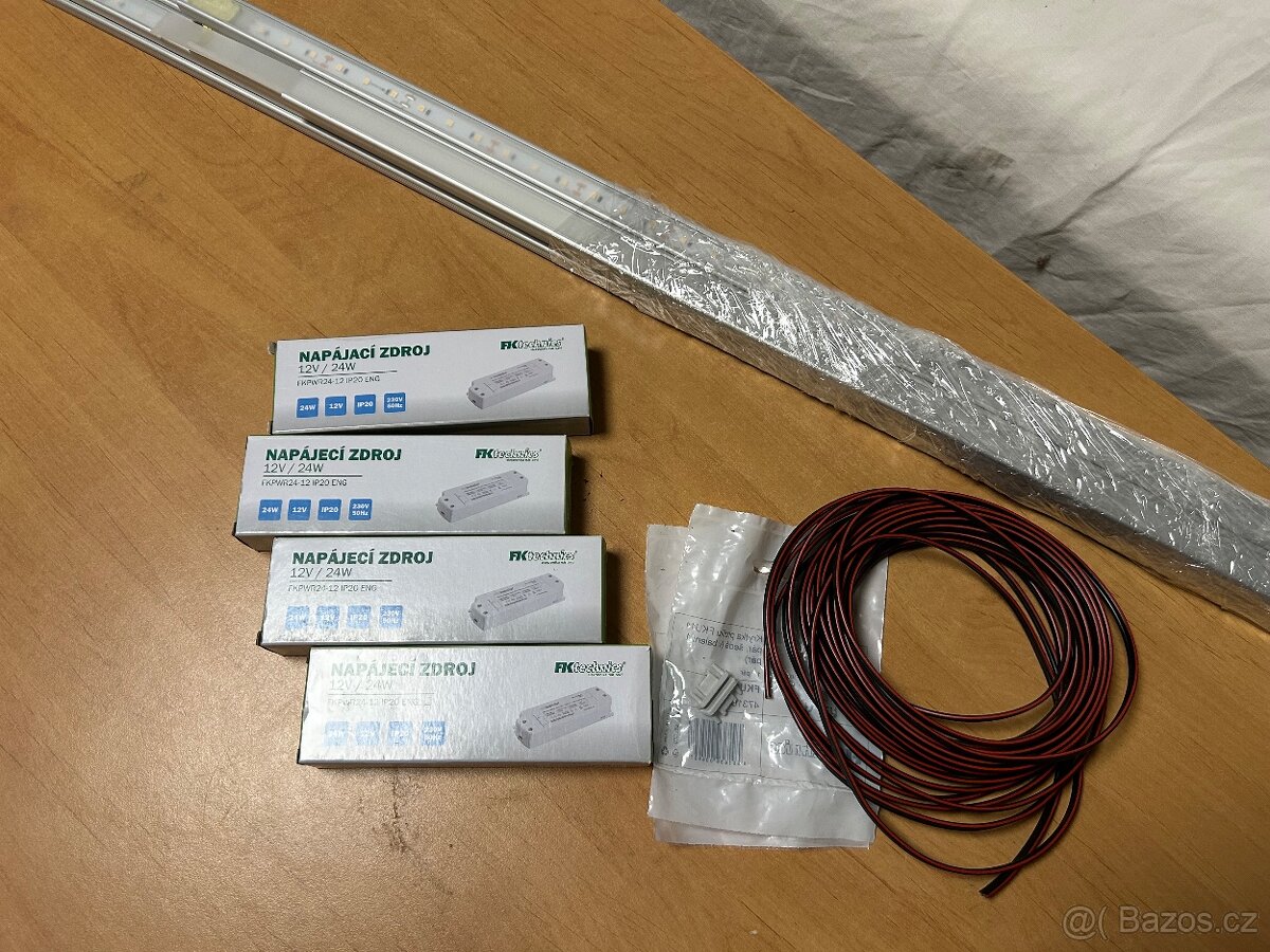 Led osvícení bílá led pásek v liště - 2