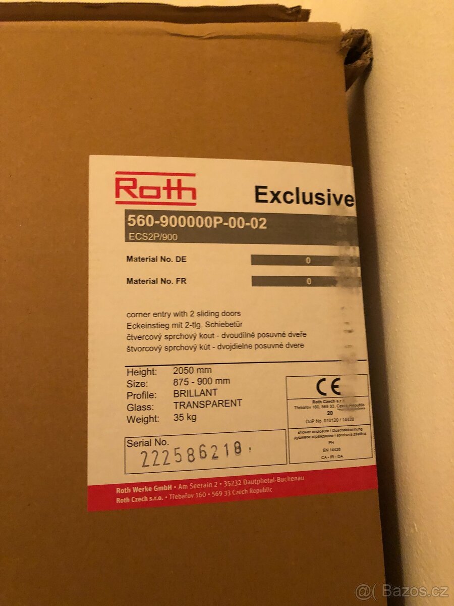 Nový sprchový kout-dveře 90cm Roth Exclusive Line - 2