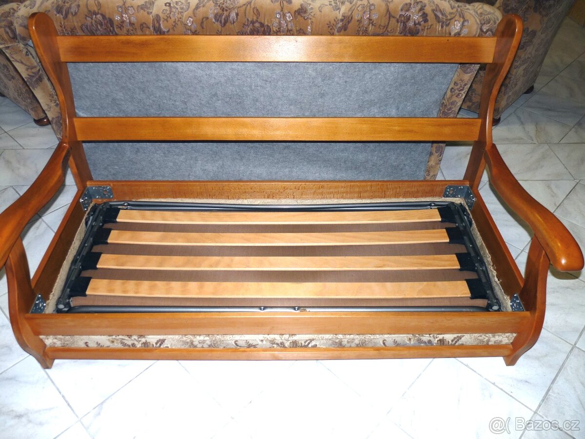 rozkládací látková sedací souprava 3+1+1 - 2