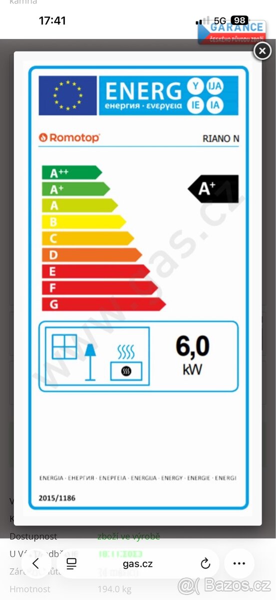 Romotop kamna na dřevo - 2