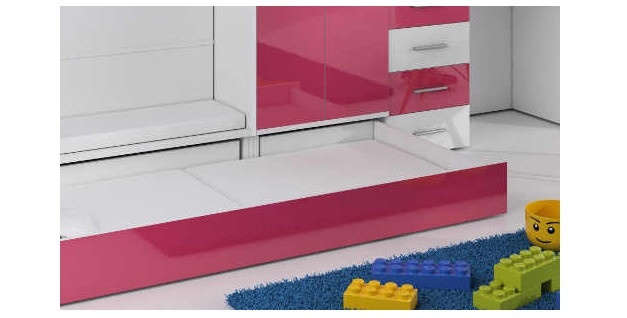 Dětská postel Ruby V s roštem a psacím stolem - 2