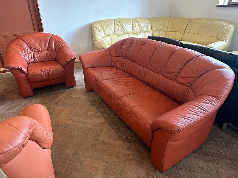 576 Kožená sedací souprava sedačka 3+1 - 2