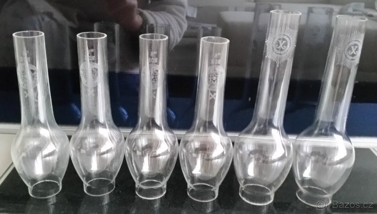 Petrolejová lampa - cylindr orig. z 19. stol. různé typy - 2