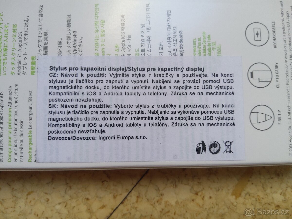 Adonit stylus Dash 3, stříbrná - 2