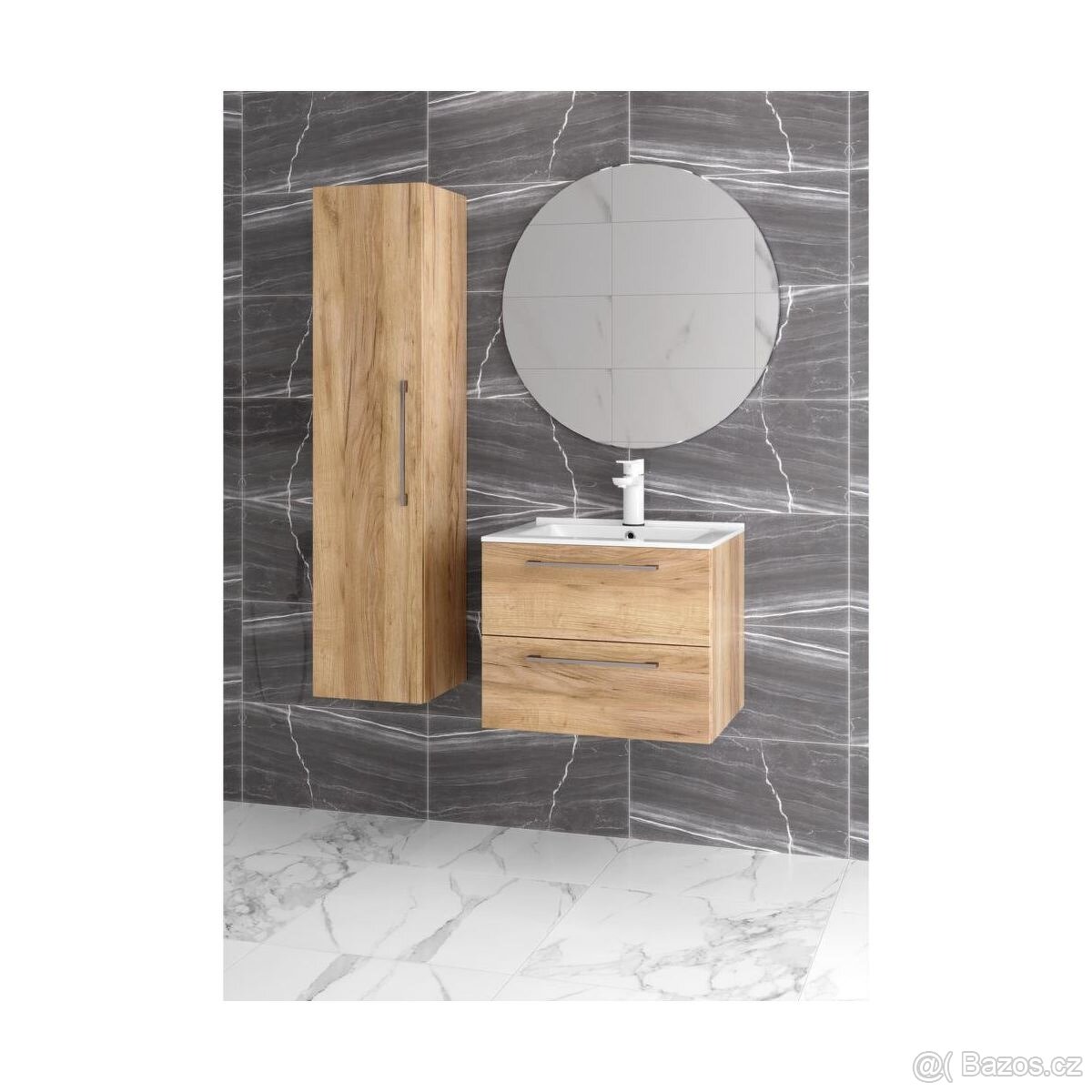 Koupelnová skříňka s umyvadlem 80 cm - 2