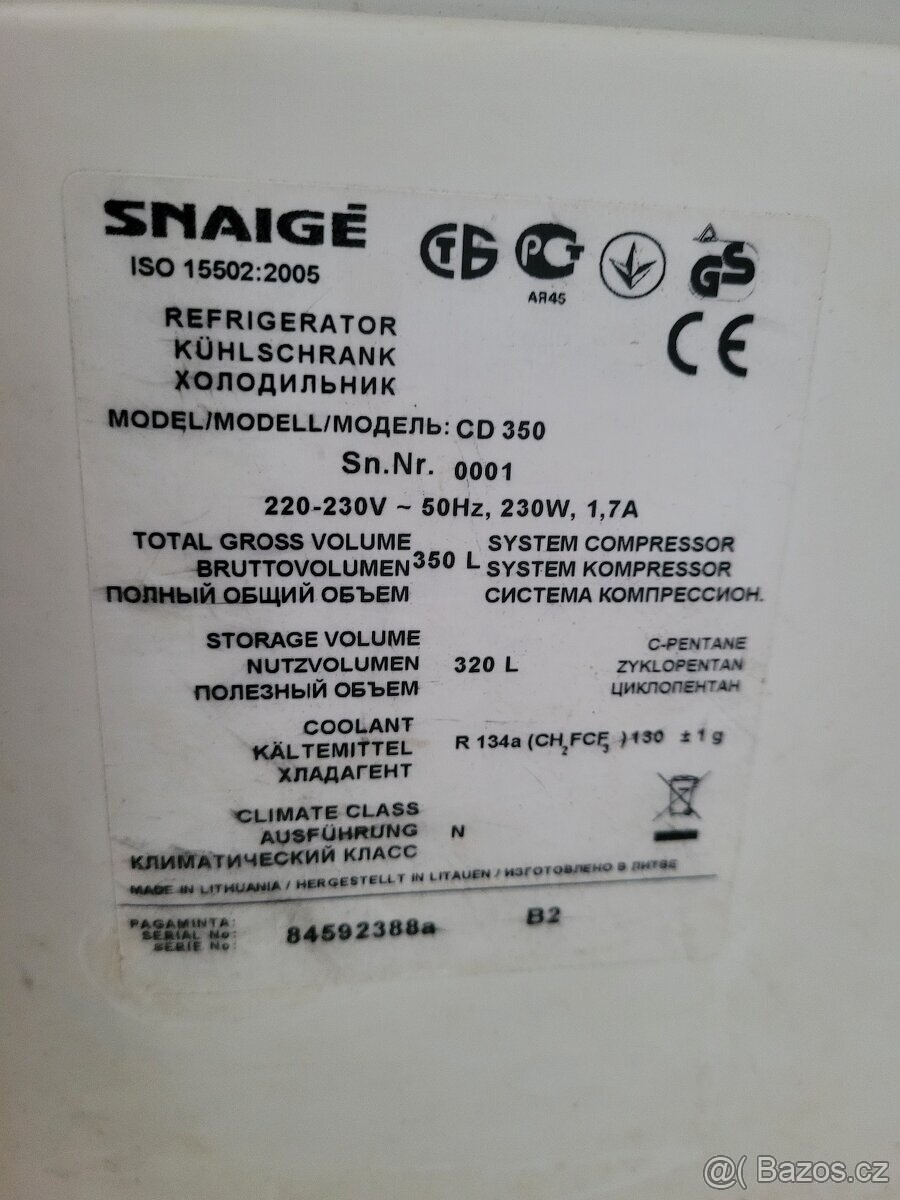 Prosklená lednice SNAIGE - 2