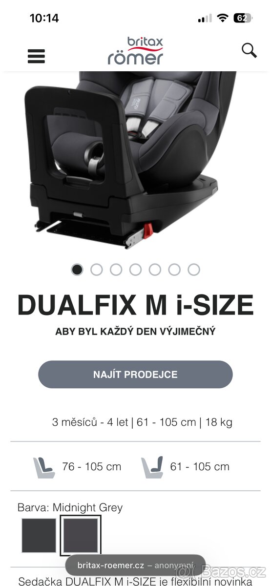 Otočná autosedačka Britax - 2