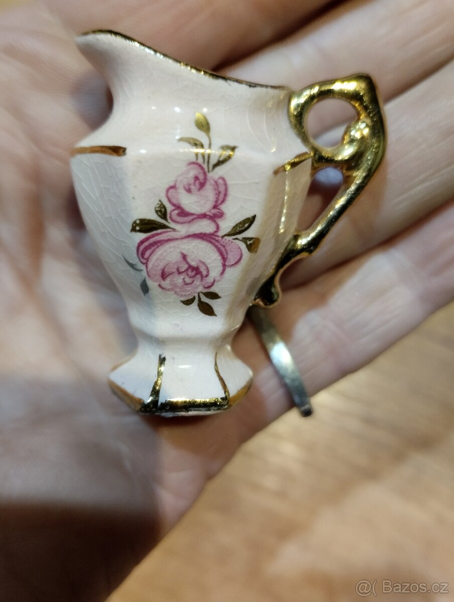 Miniatury růžový porcelán - 2